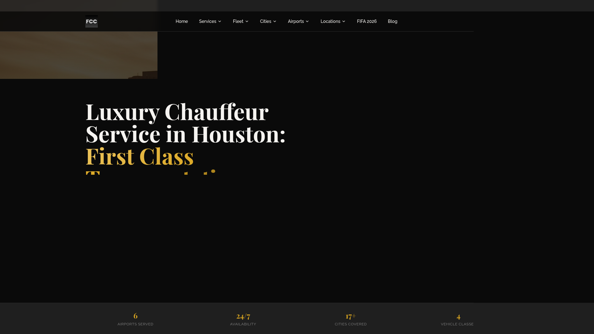 Screenshot preview of the Royal Luxury Limo website